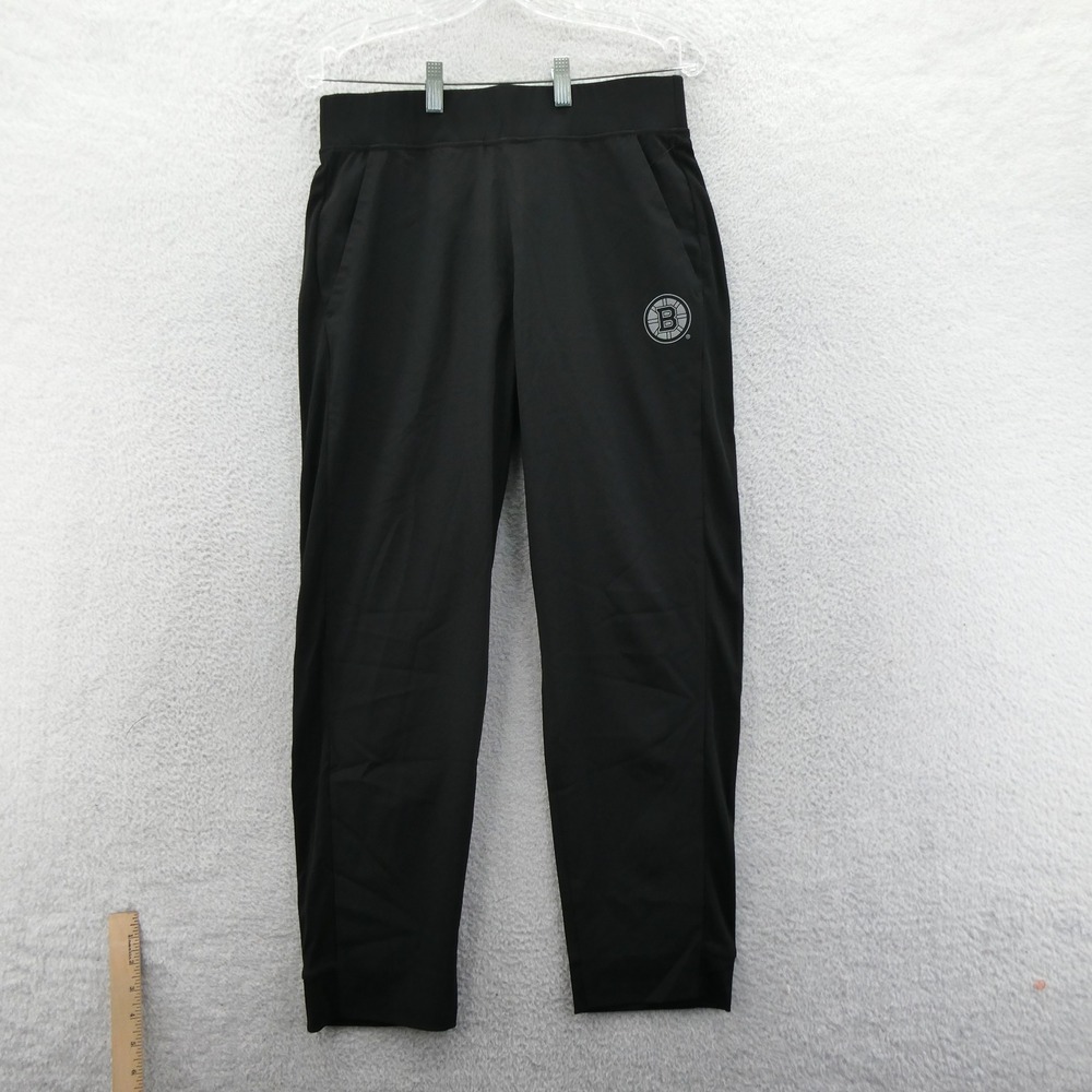 DKNY Sport Pants Womens Small Boston Bruins Black NHL Hockey Athletic Activewear